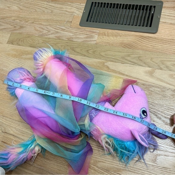 Build a Bear Rainbow Unicorn Plush W/ Sparkle Tulle Dress Stuffed Animal Purple - Picture 10 of 10